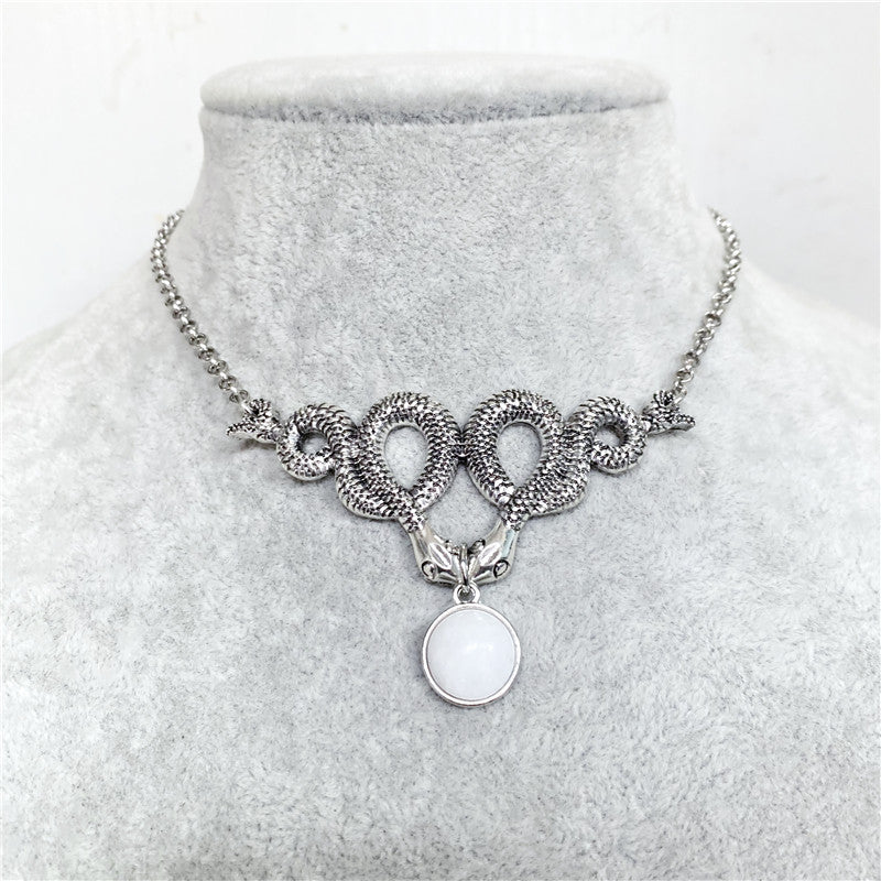 Snake Labradorite Jewelry Gothic Necklace