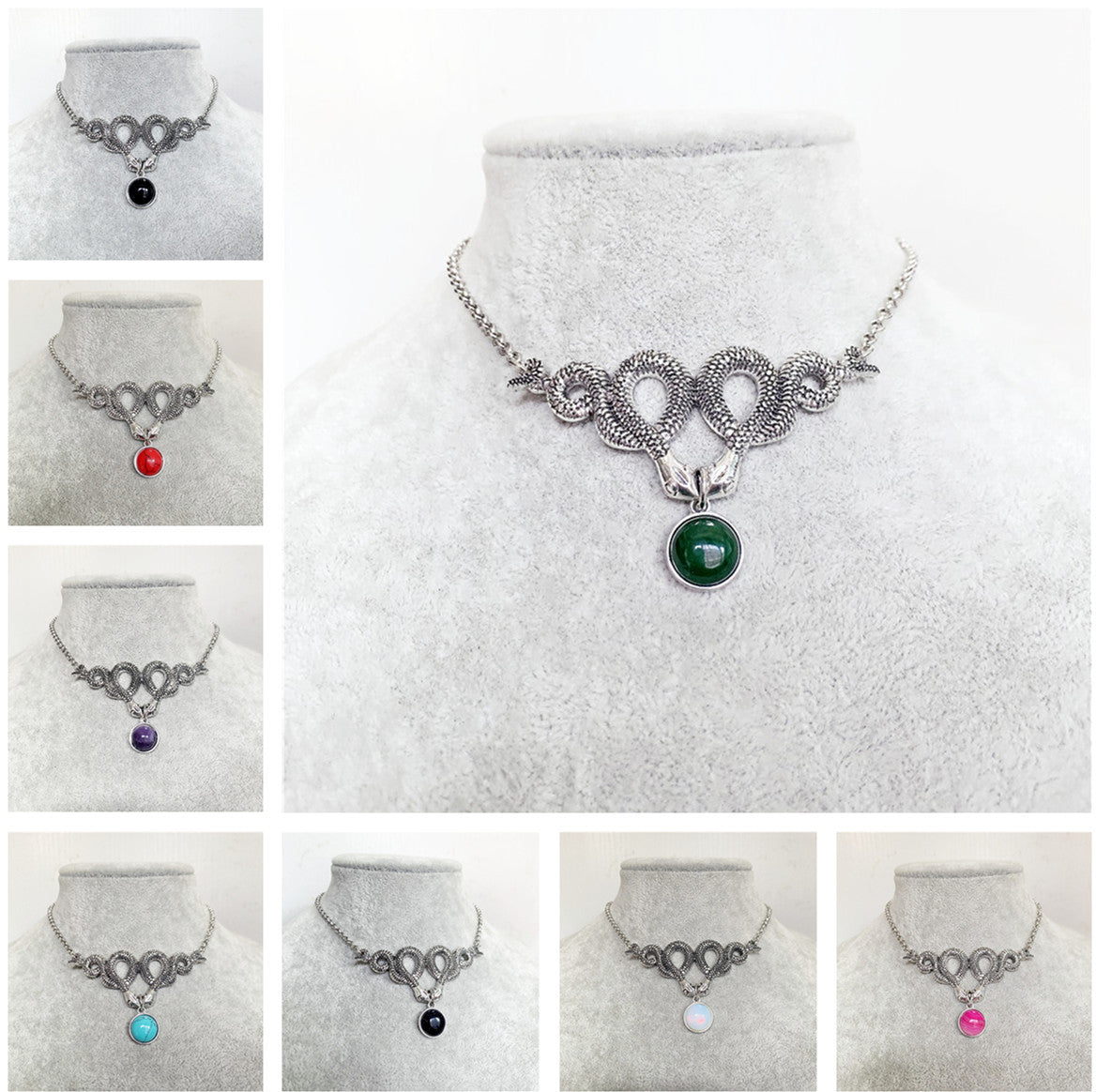 Snake Labradorite Jewelry Gothic Necklace