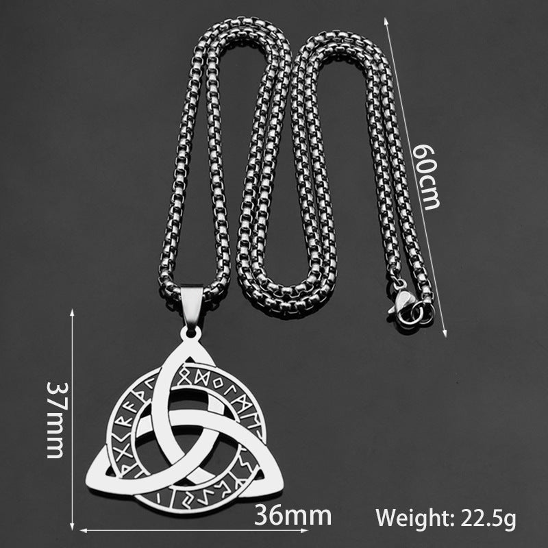 Viking Celtic Knot Stainless Steel Necklace For Men