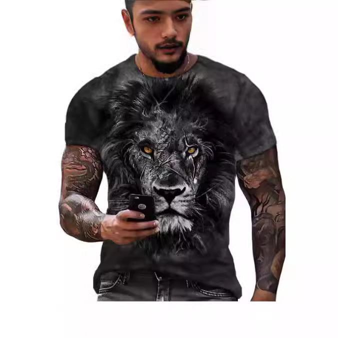 Men's Short-sleeved T-shirt Color Printed T-shirt Top
