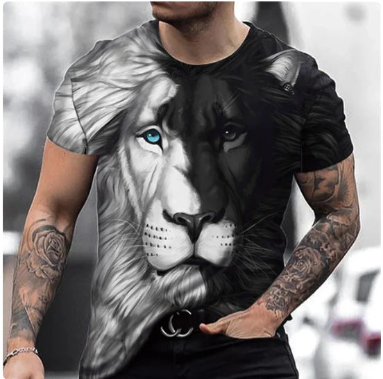 Men's Short-sleeved T-shirt Color Printed T-shirt Top