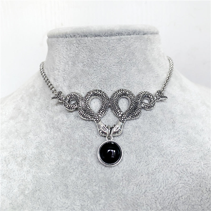 Snake Labradorite Jewelry Gothic Necklace