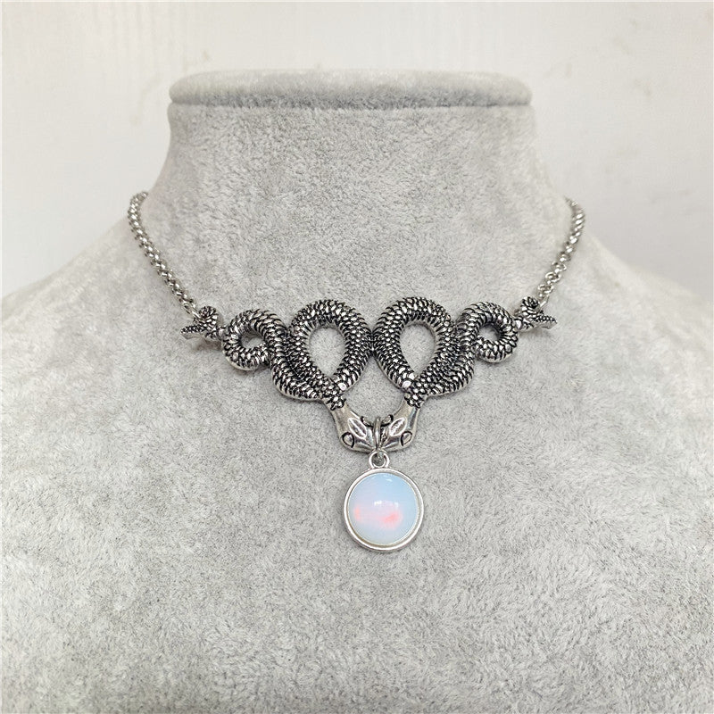 Snake Labradorite Jewelry Gothic Necklace