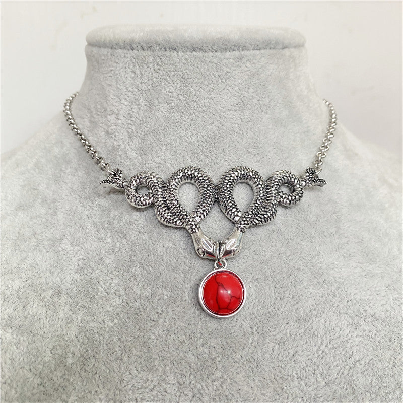 Snake Labradorite Jewelry Gothic Necklace