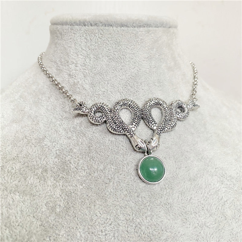 Snake Labradorite Jewelry Gothic Necklace