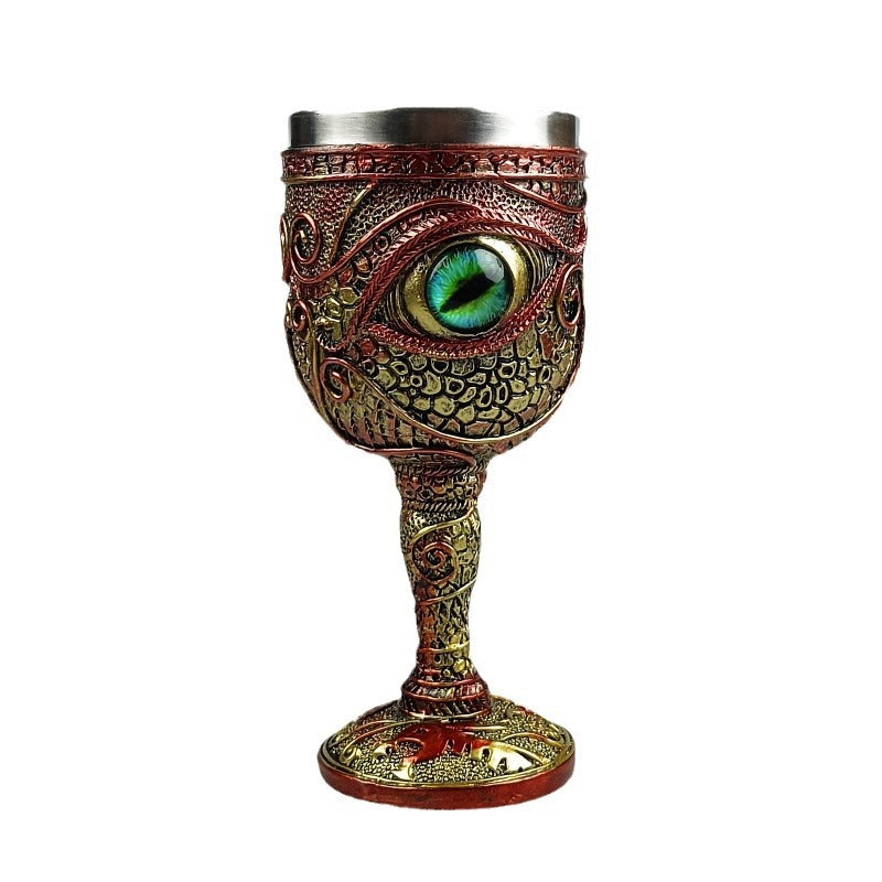 A Dragon Eye Wine Glass Personality European Medieval Statue