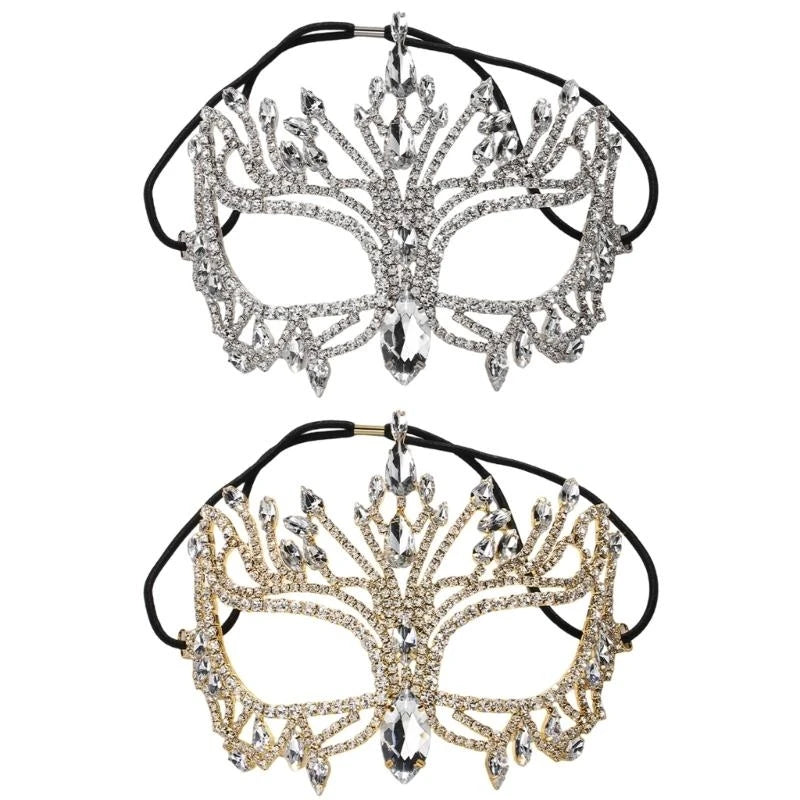 Masque demi-visage élégant pour femme – Accessoire parfait pour Halloween et soirées déguisées.