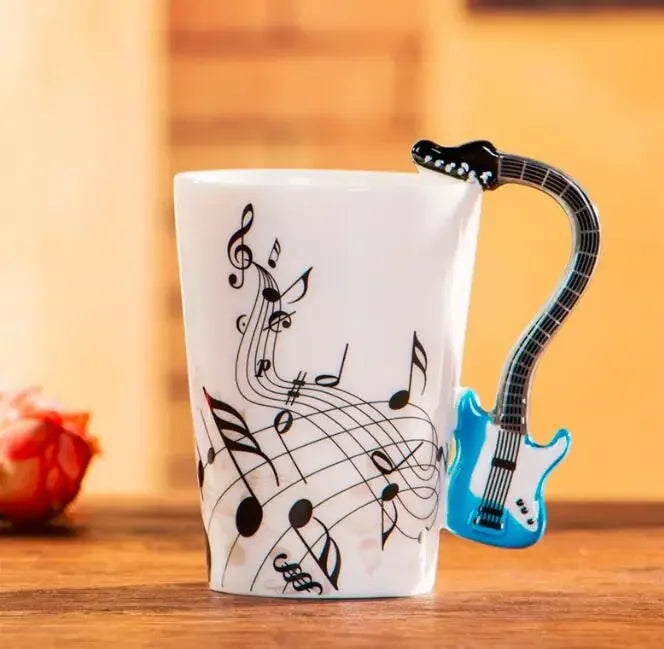 Tasse en céramique créative de style JEViolin, tasses à portée de lait de thé de café, poignée standard, cadeaux de nouveauté, mignon, 240ml