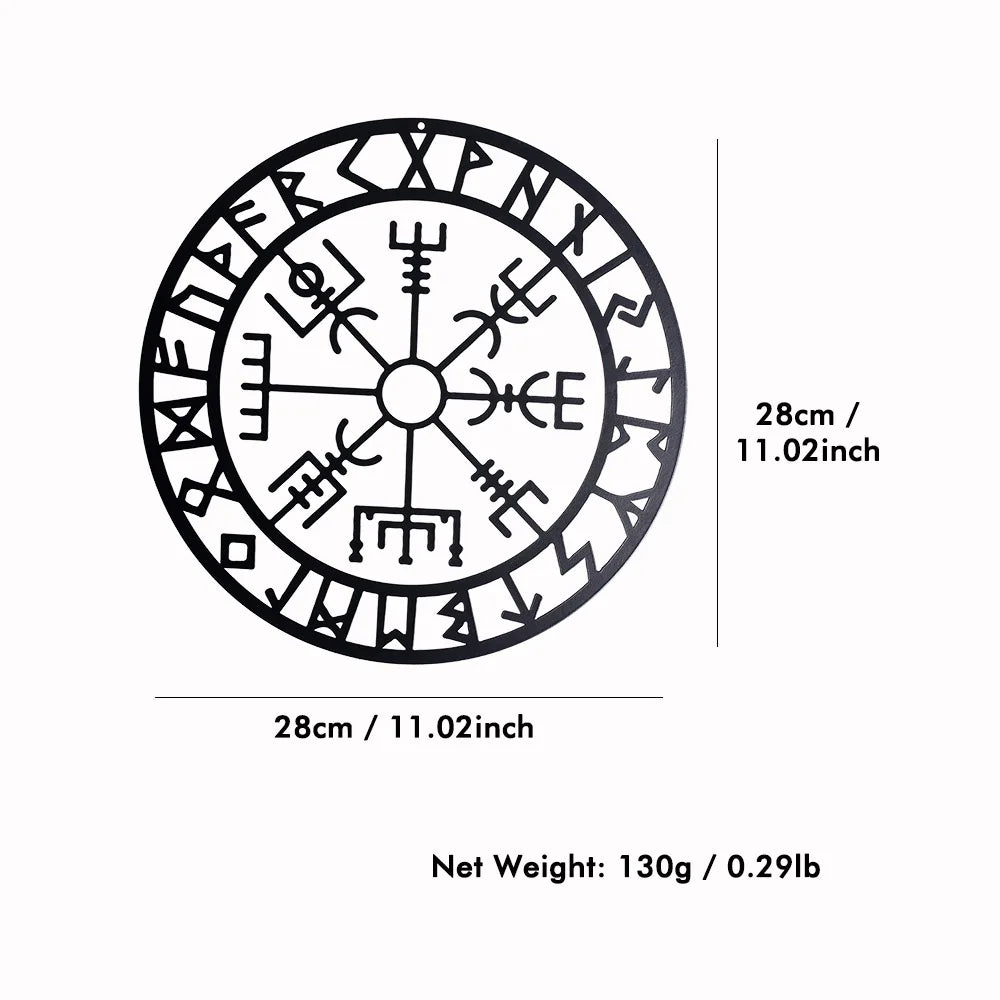 Panneau métallique avec symbole Viking Odin nordique, Plaque découpée noire creuse, pour salle à manger, boutique, maison, décoration murale suspendue