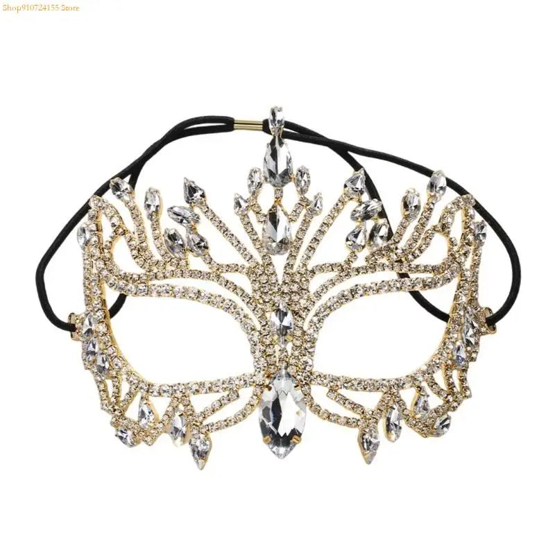 Masque demi-visage élégant pour femme – Accessoire parfait pour Halloween et soirées déguisées.