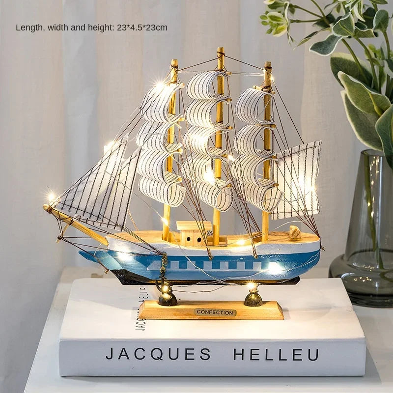 Nouveau modèle de voilier en bois, décoration de bureau, salon, artisanat, décoration nautique, modèle créatif, décoration de maison, cadeau d'anniversaire