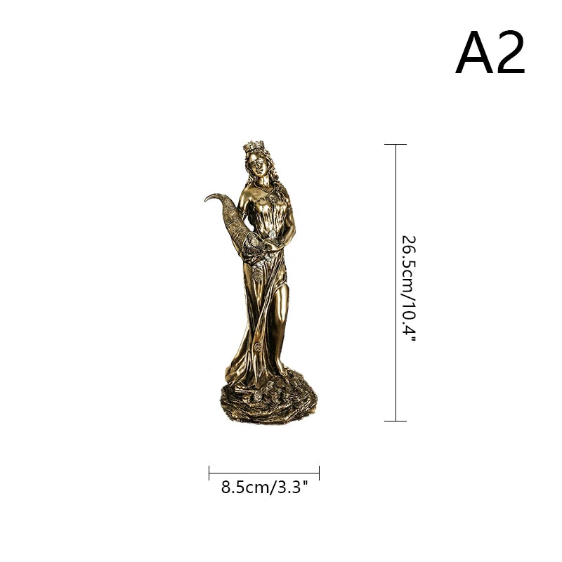 Statue de déesse de la richesse pour décoration maison, bureau, salon et bibliothèque