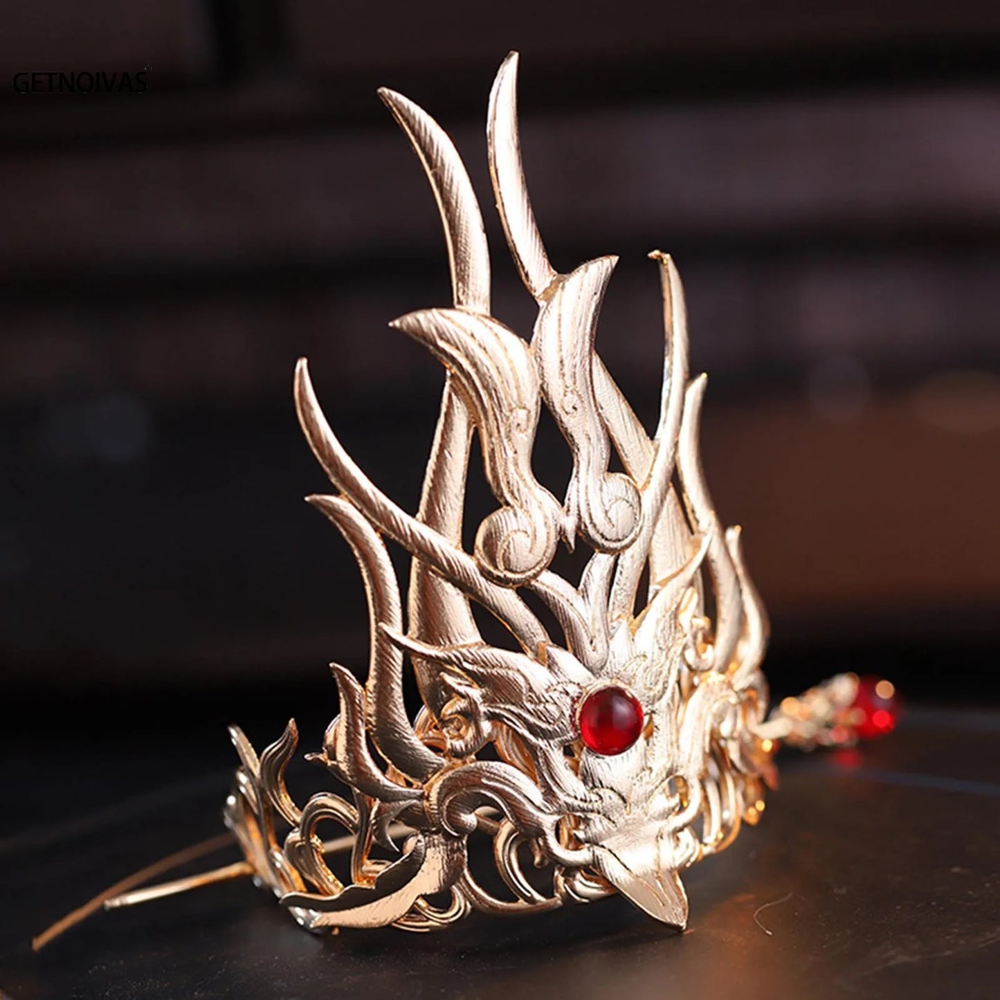 Couronne de cheveux Hanfu chinoise, chignon rétro queue de cheval, accessoire pour cheveux, couvre-chef en métal Vintage pour coiffure de fête Cosplay