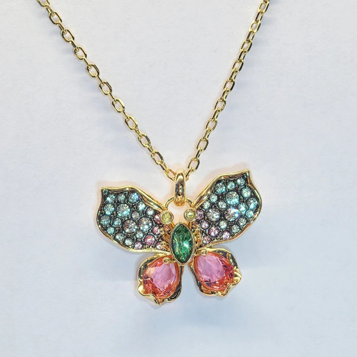 Ensemble de bijoux de fête pour femmes, haute qualité, nouvelle tendance, breloque, fleur colorée, papillon, cristal, collier, boucle d'oreille, bague, cadeau pour femmes, 2025
