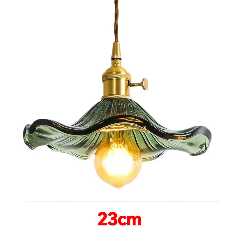 Style nordique Simple pendentif LED luminaires chambre salon barre coloré verre cuivre suspension lampe lumières
