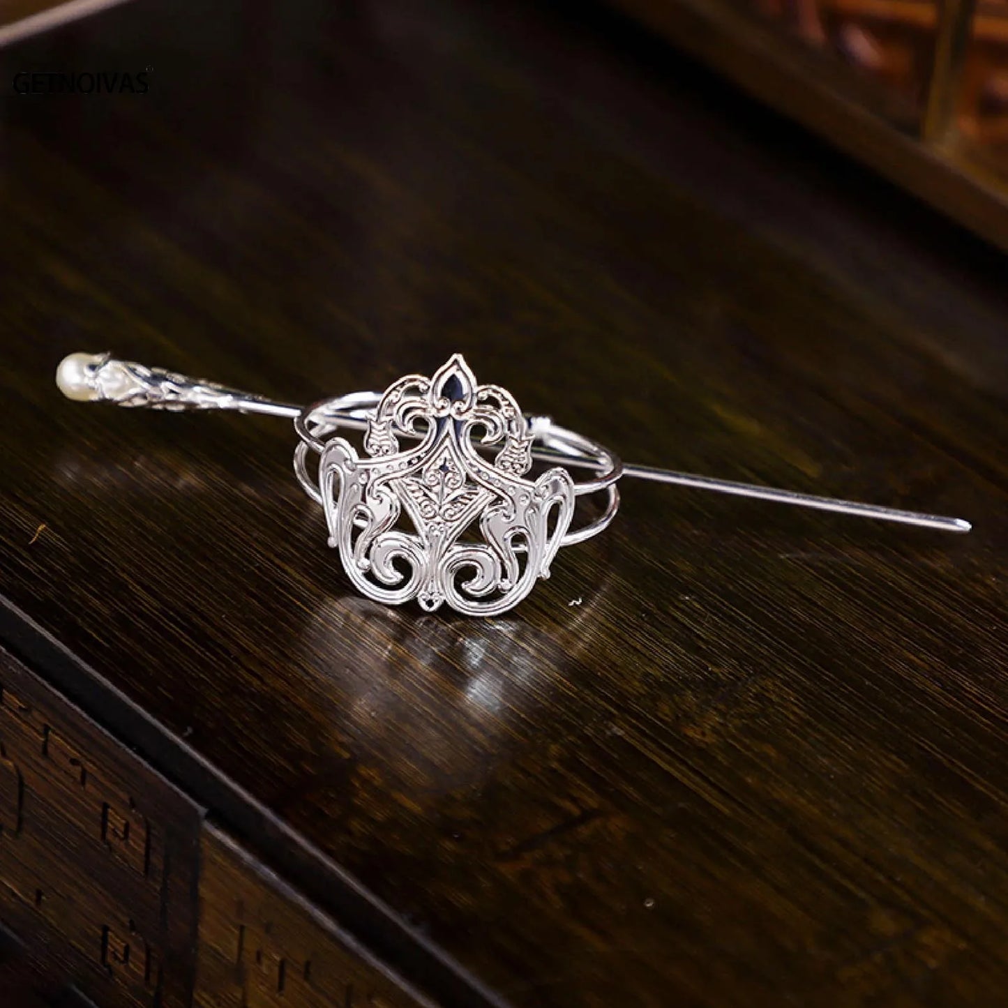 Couronne de cheveux Hanfu chinoise, chignon rétro queue de cheval, accessoire pour cheveux, couvre-chef en métal Vintage pour coiffure de fête Cosplay