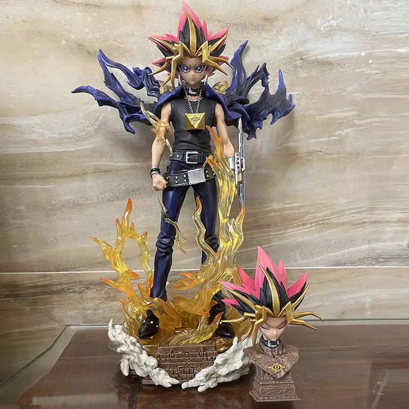 Yugi Muto Figure jeu sombre Figurine dimensionnelle Duel monstres figurines d'action 28 cm PVC Statue Collection ornement enfants jouet cadeaux
