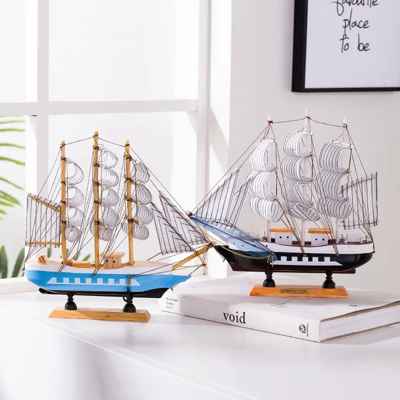 Nouveau modèle de voilier en bois, décoration de bureau, salon, artisanat, décoration nautique, modèle créatif, décoration de maison, cadeau d'anniversaire