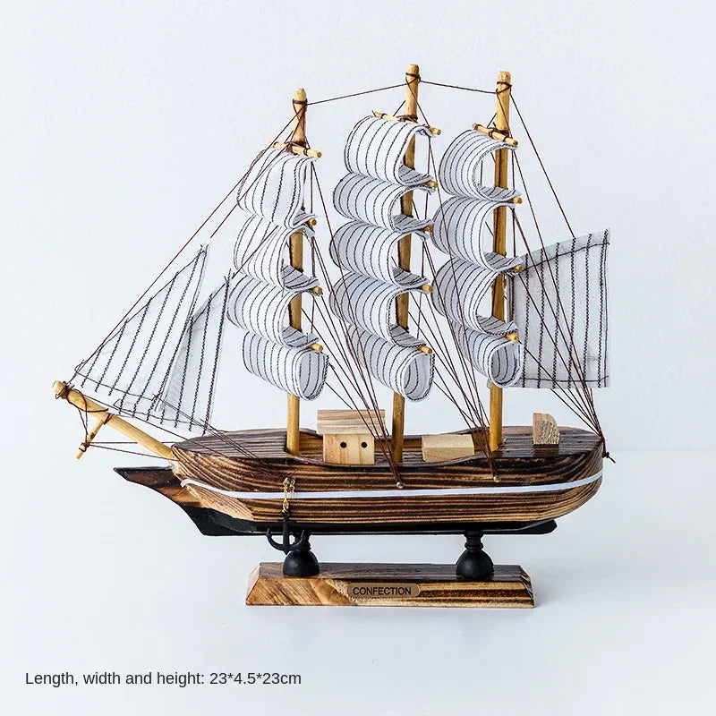 Nouveau modèle de voilier en bois, décoration de bureau, salon, artisanat, décoration nautique, modèle créatif, décoration de maison, cadeau d'anniversaire