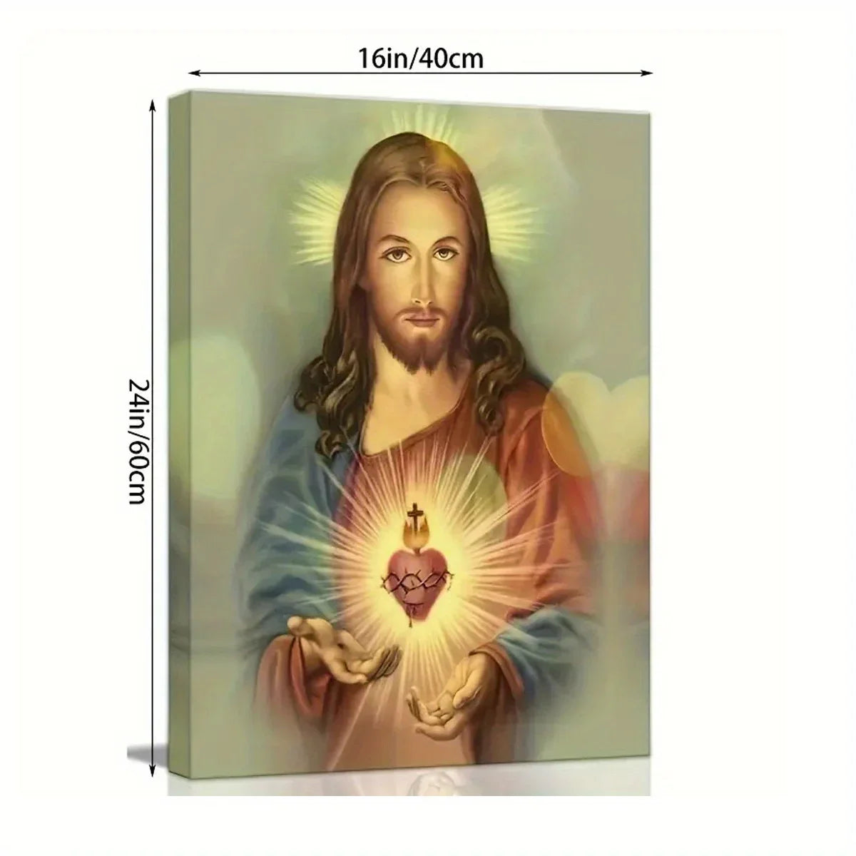 Toile de peinture abstraite de jésus, saint cœur, affiche d'art mural, miséricorde divine, image chrétienne catholique, décoration de maison, sans cadre, 1 pièce
