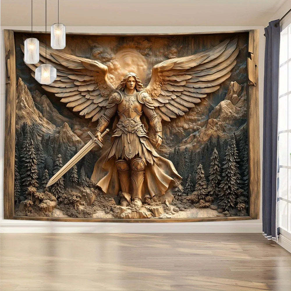 Tapisserie archange Warrior - La décoration parfaite pour la maison qui ajoute une touche de la mythologie nordique et un charme historique pour votre espace vivant