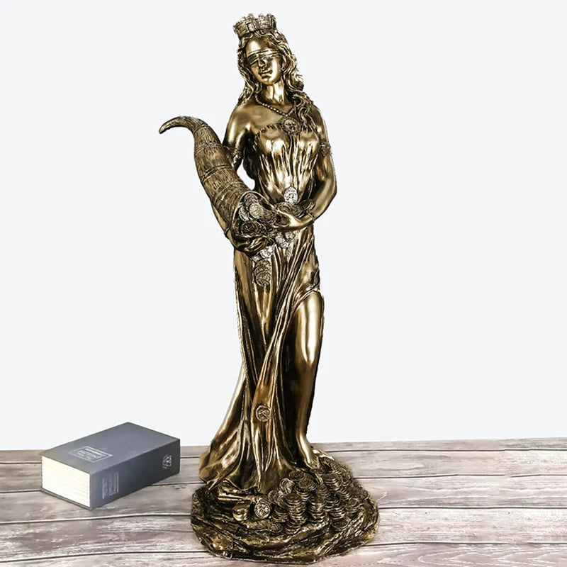 Statue de déesse de la richesse pour décoration maison, bureau, salon et bibliothèque