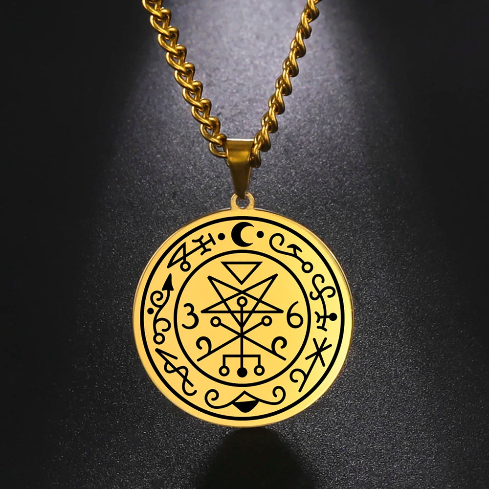 Dawapara – collier Sigil de Lilith, amulette surnaturelle en acier inoxydable, bijou gothique païen, cadeau religieux