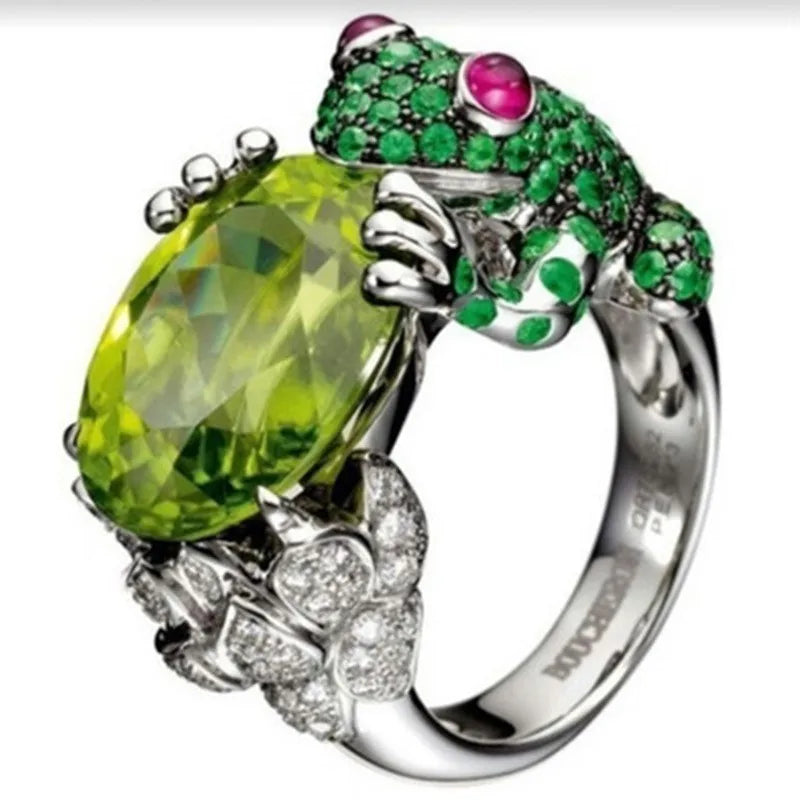 Bague Milangirl en Zircon Vert – Élégance et Raffinement pour Femme, Cadeau Idéal d'Anniversaire