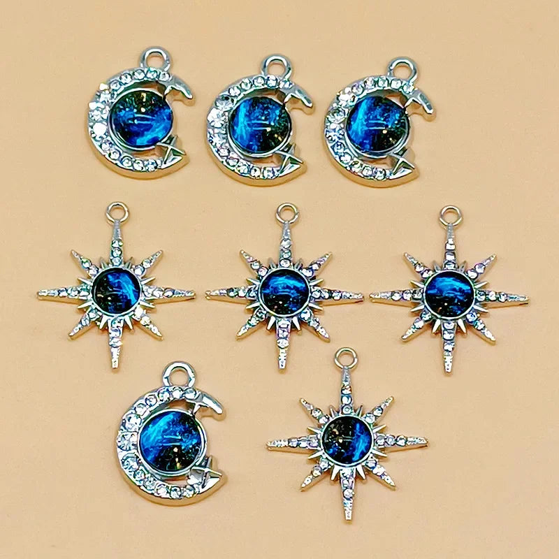 10 pièces cristal planète étoile breloques pendentifs pour colliers Bracelets boucles d'oreilles à la main bricolage artisanat fabrication de bijoux résultats