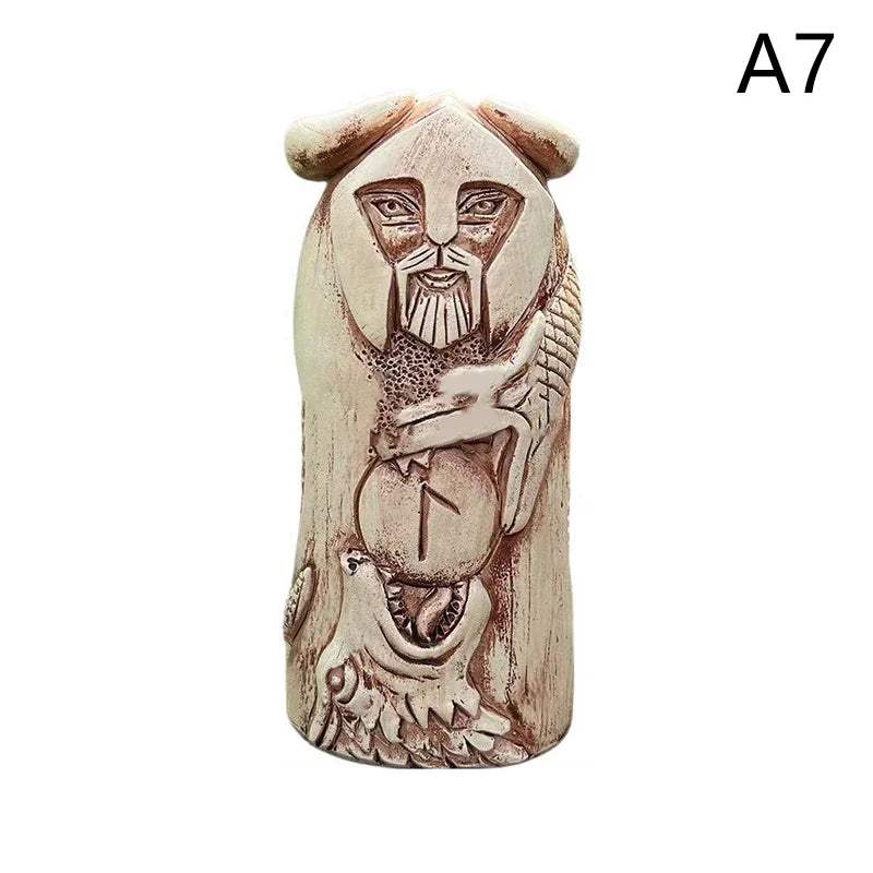 Freya – Statue de déesse Viking en résine, Sculpture d'ange religieux, Sculpture d'autel nordique montée au sol pour décoration de maison