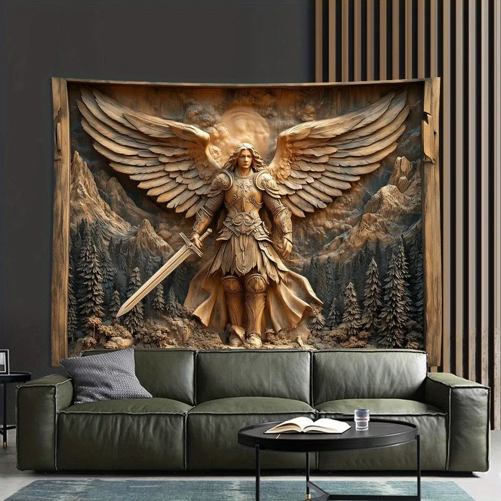 Tapisserie archange Warrior - La décoration parfaite pour la maison qui ajoute une touche de la mythologie nordique et un charme historique pour votre espace vivant