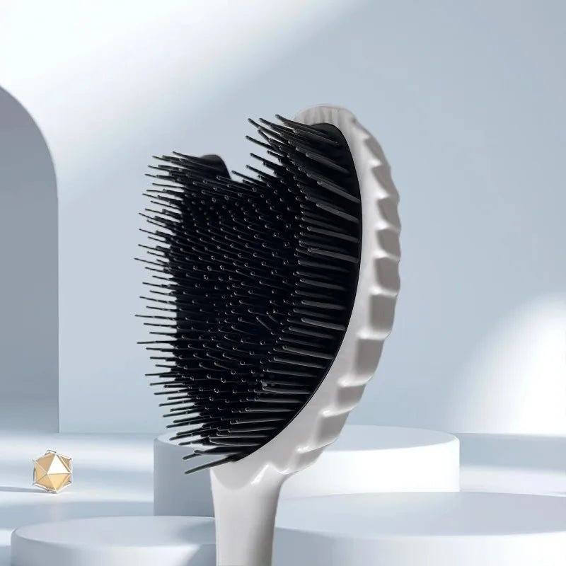 Peigne à cheveux ailes d'ange, poils en plastique durables, poignée ABS, adapté à un usage humide ou sec, petit outil de coiffure portable