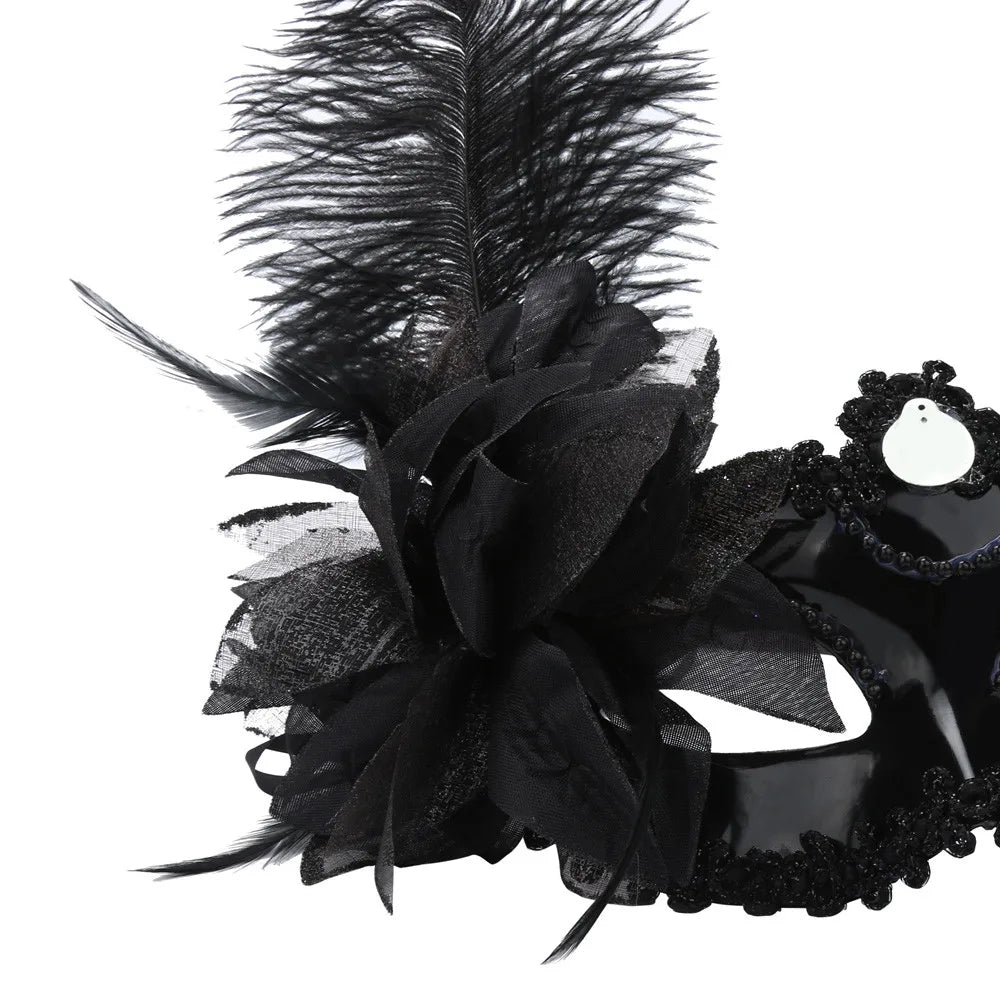 MasTim-Masque en Plumes pour Femme, Découpe Vénitien, ixd'Halloween, Bal de Promo, Mardi Gras, Accessoires de ixde Mariage