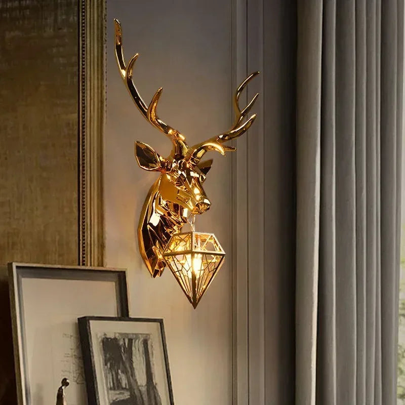 Lampe murale nordique moderne en bois de cerf pour chambre à coucher, lampe de table à manger, appliques de décoration de cuisine, luminaires Ludeviation, appareil ménager