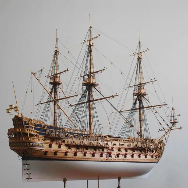 St. Philip-Modèle de voilier en bois de classe I Genic Leship, kit de bricolage, assemblé à la main, cadeau de jouet, simulation de soleil, 1/50