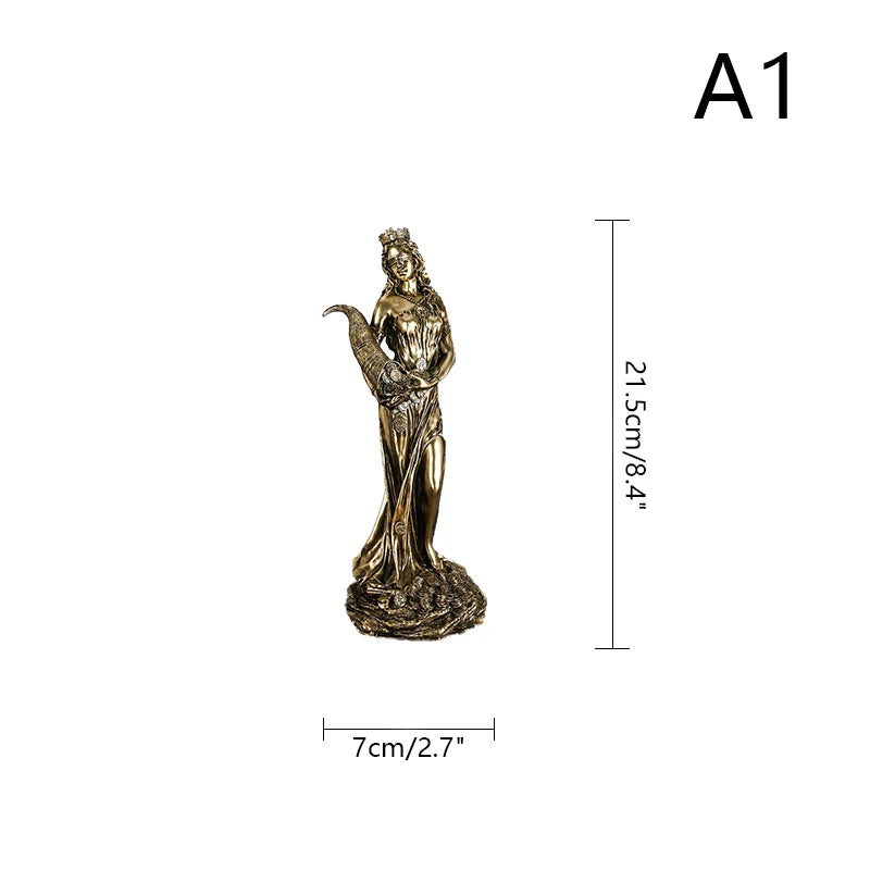 Statue de déesse de la richesse pour décoration maison, bureau, salon et bibliothèque