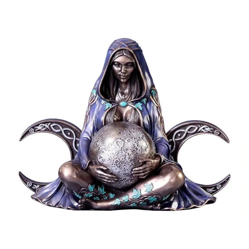 Statue de la terre mère de la déesse Gaia, Sculpture en résine, artisanat, ornements de jardin, cadeaux, décoration de bureau pour la maison, 1 pièces