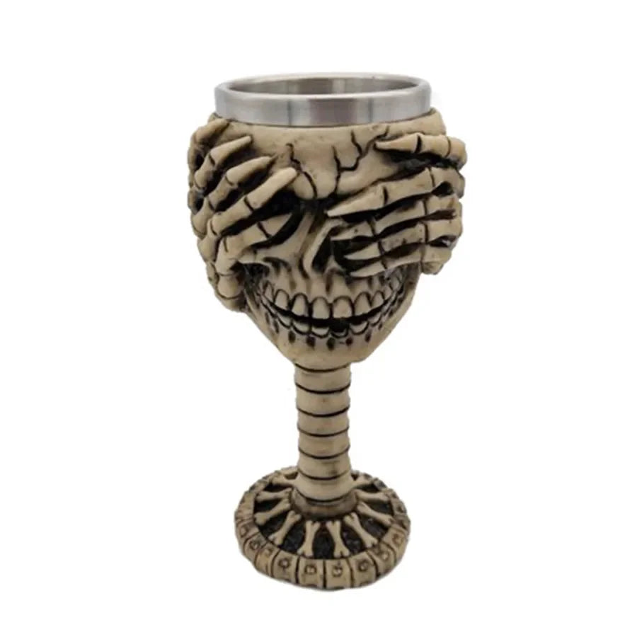 Tasse d'eau gothique 3D en acier inoxydable, gobelet en forme de crâne, Design créatif de squelette de Dragon pour Bar, fête, maison, cadeaux d'halloween