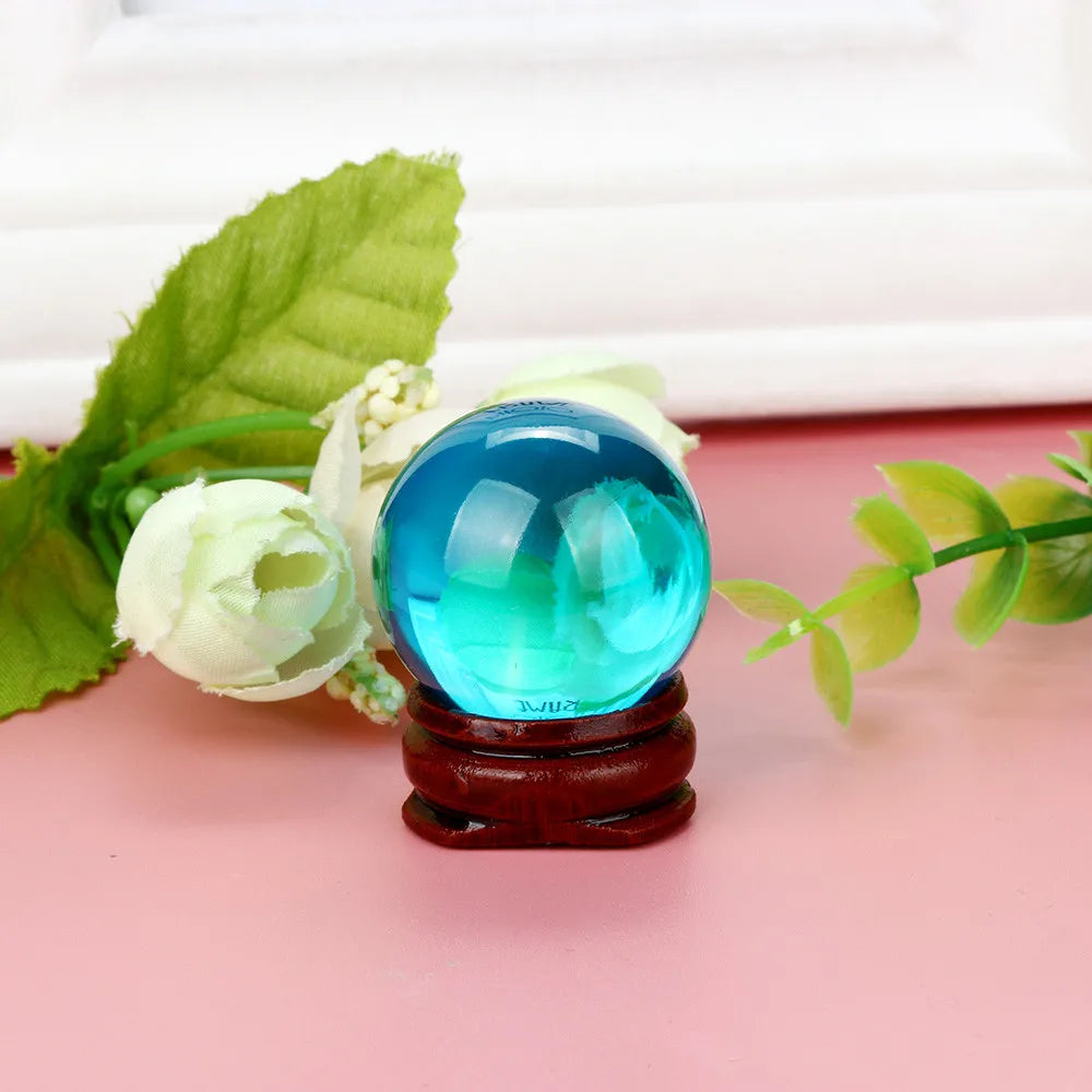Ensemble d'ornements de boule de cristal de Divination, présentoir de boule de cristal de chat bast égyptien, Figurine en résine, décoration de maison