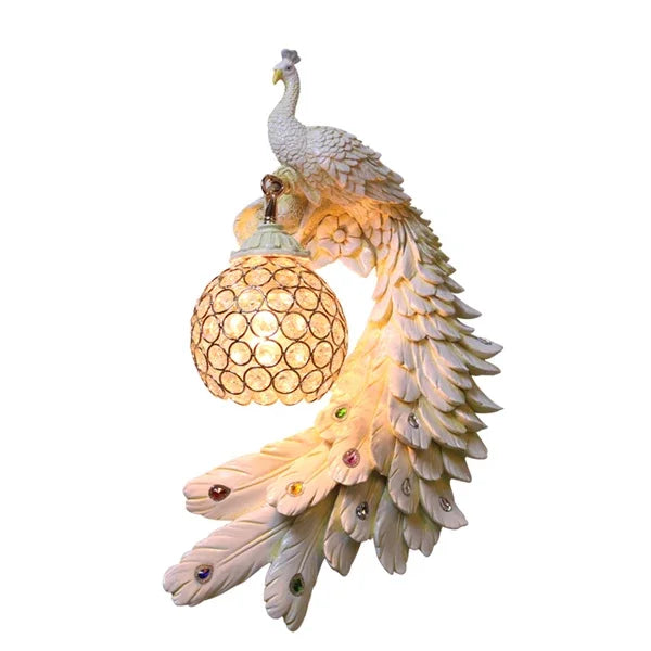 Lampe Murale Paon localité Rétro, pour Salon, Chambre à Coucher, Panneau de Sauna, Restaurant, Bar, Lumières Décoratives, Ampoule Non Incluse