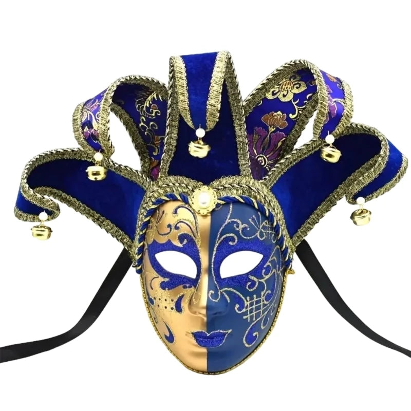 MasTim Ade-Masque de Bouffon, Costume d'Halloween, Vénitien, Mardi Gras, Carnavals, ixd'Halloween