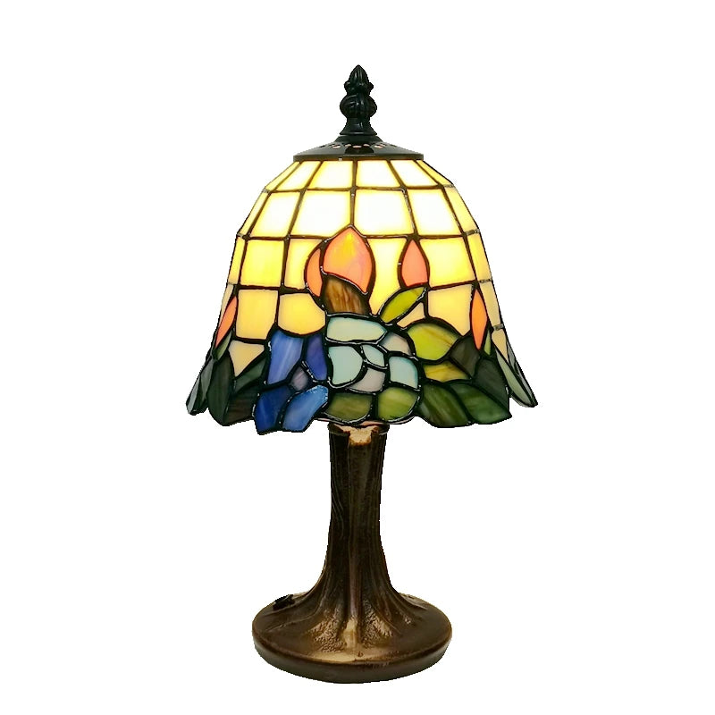 Petite lampe de Table orchidée scandinave de 6 pouces, veilleuse d'allaitement pour chambre à coucher, décoration de café, cadeau d'anniversaire en verre
