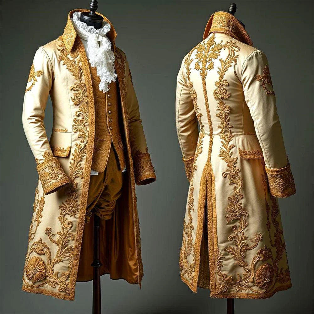 1770's hommes britannique victorien luxe Royal Court Costume Rococo Baroque Costume historique français aristocratique Gentleman smoking balle