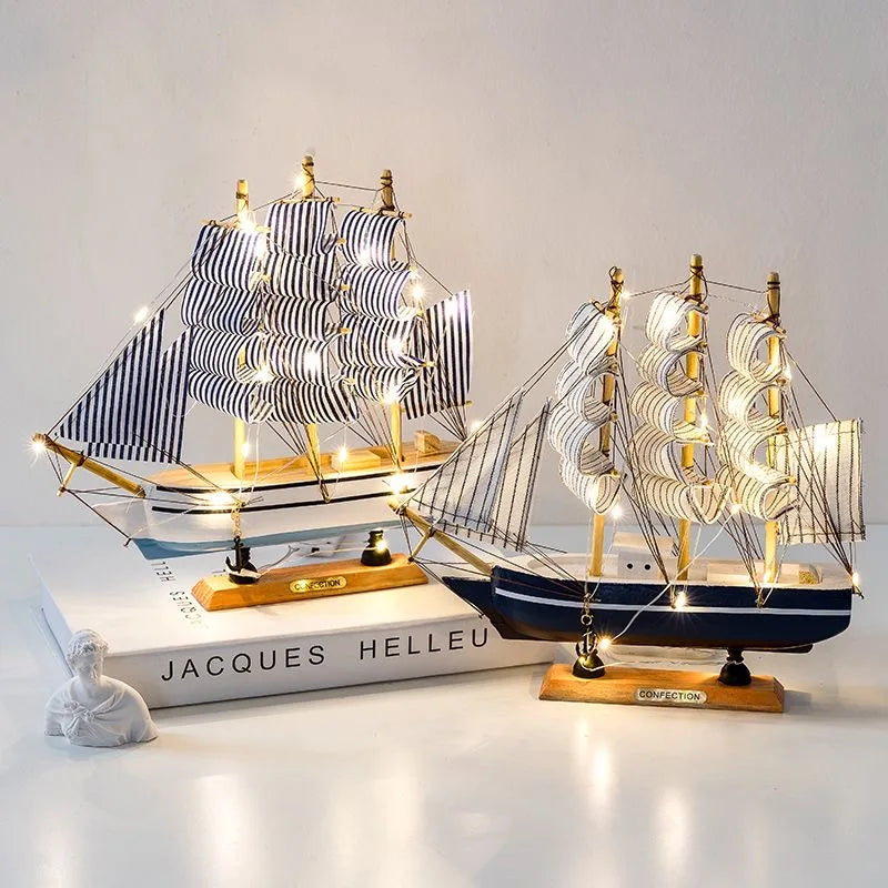Nouveau modèle de voilier en bois, décoration de bureau, salon, artisanat, décoration nautique, modèle créatif, décoration de maison, cadeau d'anniversaire