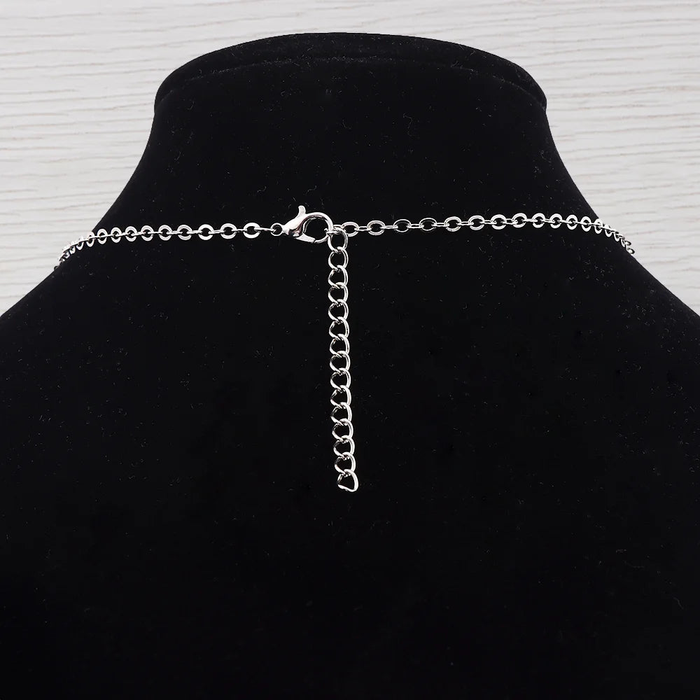 JOLagenlook-Collier avec pendentif à barre rectangulaire turquoise, bohème occidental, cowgirl, longueur réglable, bijoux longs, tour de cou à maillons, 20"