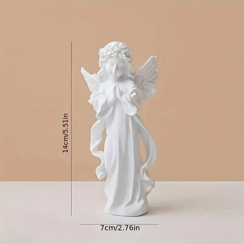 Poinstatue d'ange pour fille, décoration de cour de jardin exquise, cadeau d'anniversaire pour un ami