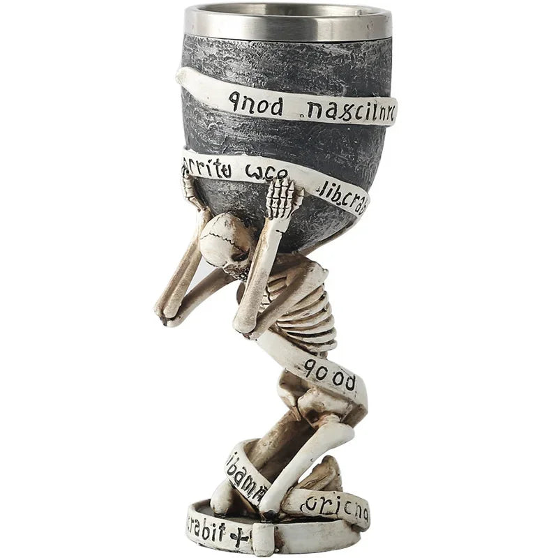 Tasse d'eau gothique 3D en acier inoxydable, gobelet en forme de crâne, Design créatif de squelette de Dragon pour Bar, fête, maison, cadeaux d'halloween