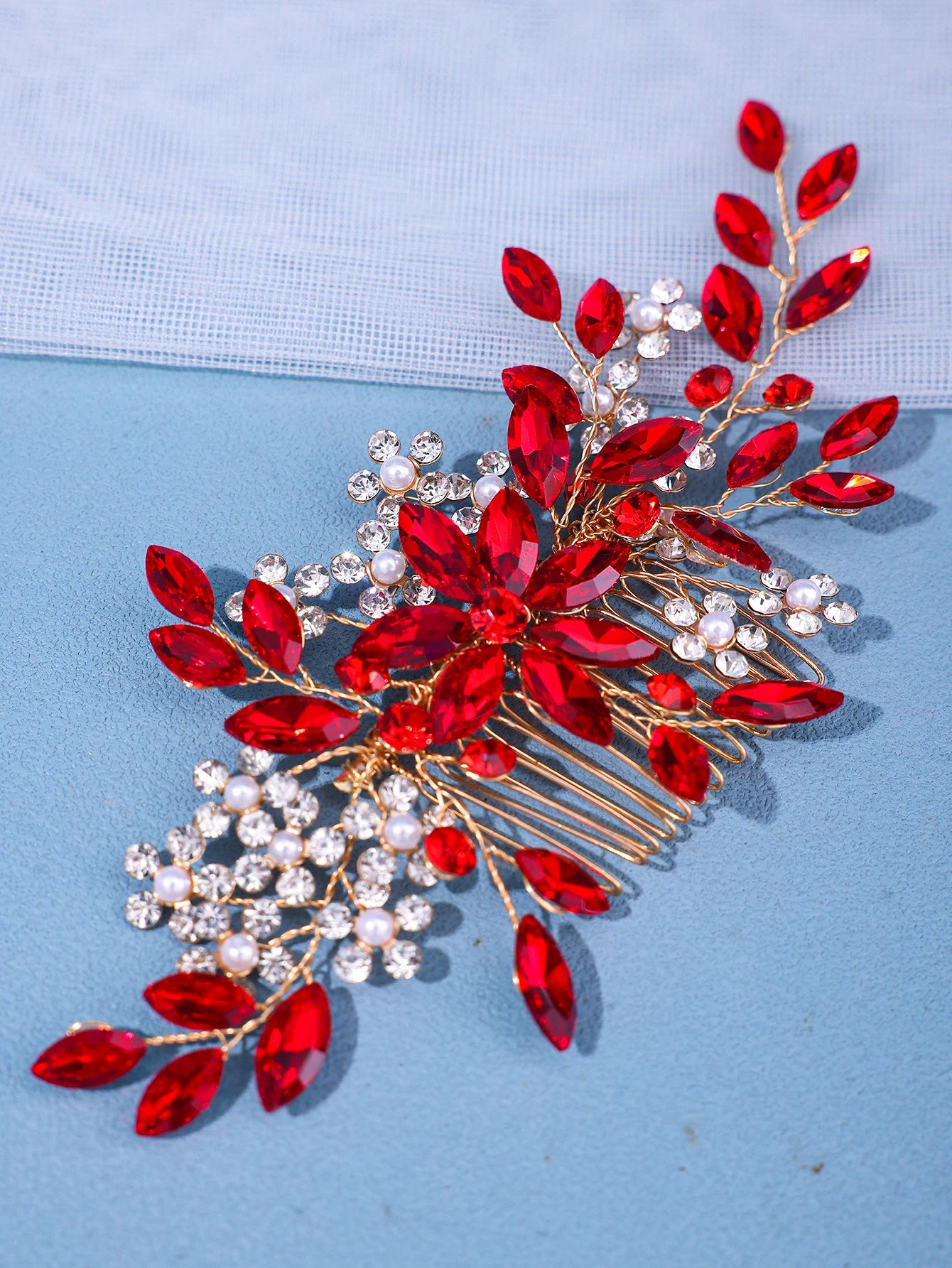 Peigne à cheveux en perles de cristal pour femmes, biscuits, fleur, cuir chevelu, épingle à cheveux, patients, mariage, sauna, bande, diadème, bijoux, accessoire