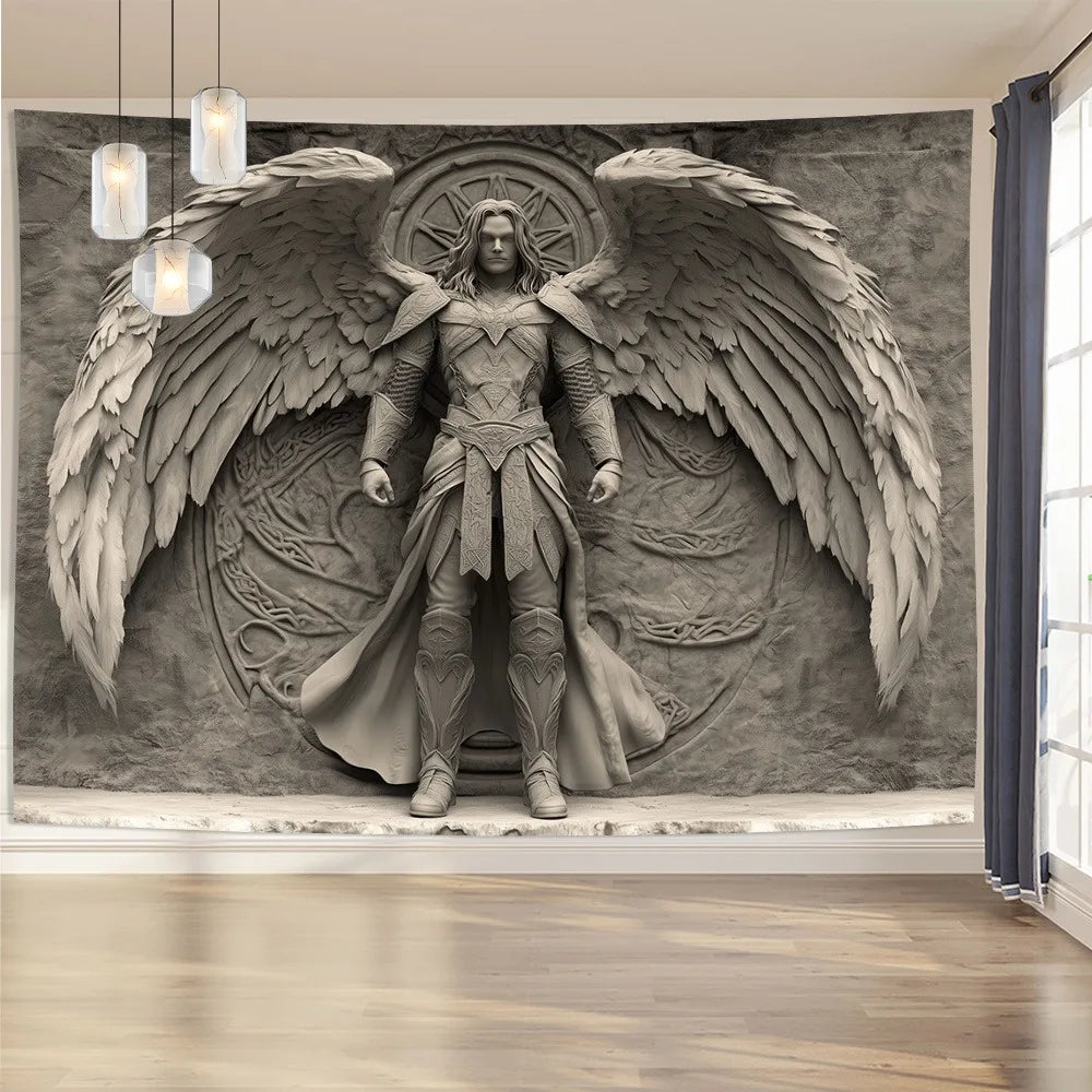 Tapisserie archange Warrior - La décoration parfaite pour la maison qui ajoute une touche de la mythologie nordique et un charme historique pour votre espace vivant