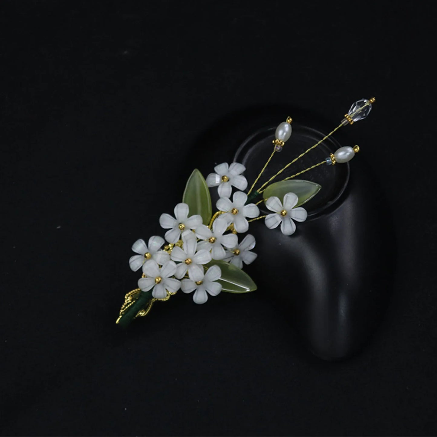 Épingles à cheveux à fleurs violettes, pétales acryliques faits à la main, couvre-chef floraux, pinces à cheveux perlées, bijoux de cheveux élégants pour femmes, mariée, mariage